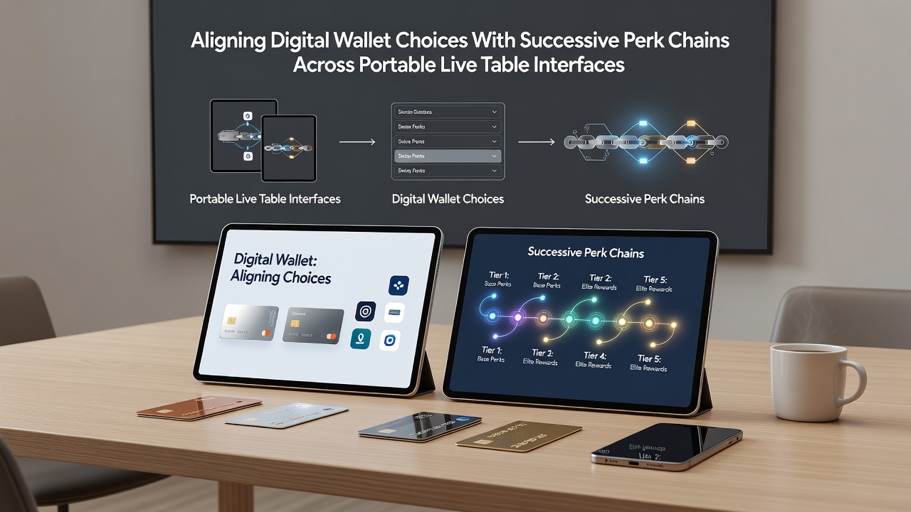 Illustration sequenzieller Perk-Ketten und Wallet-Synchronisation auf mobilen Live-Tisch-Plattformen