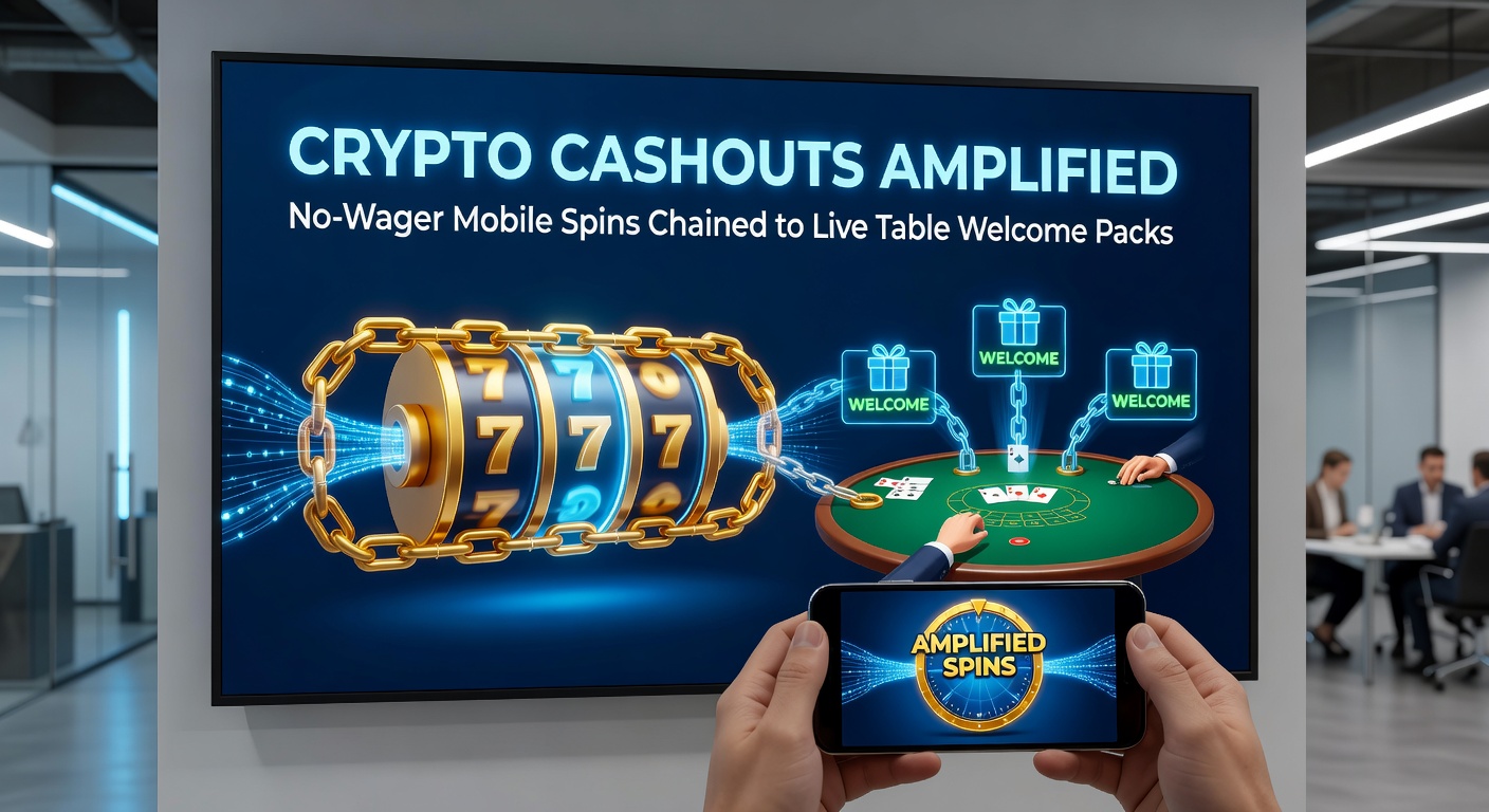 Visuelle Darstellung einer Kette aus Mobile Spins, die zu Live-Tisch-Boni und Crypto-Auszahlungen führt, mit Zeitlinien für Transaktionen