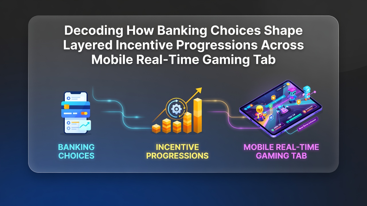 Illustration von gestaffelten Bonusprogressionen und elektronischen Zahlungsflüssen auf mobilen Gaming-Tischen