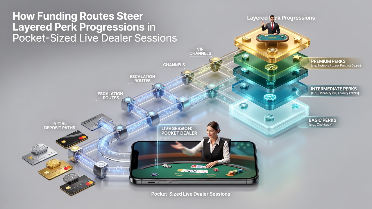 Detailansicht gestaffelter Bonusprogressionen durch verschiedene Zahlungsrouten in mobilen Live-Dealer-Spielen