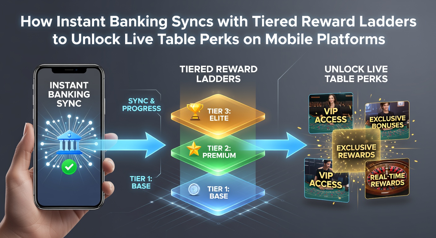 Illustration der Synchronisation von Instant Banking und gestaffelten Belohnungsleitern auf mobilen Casino-Plattformen