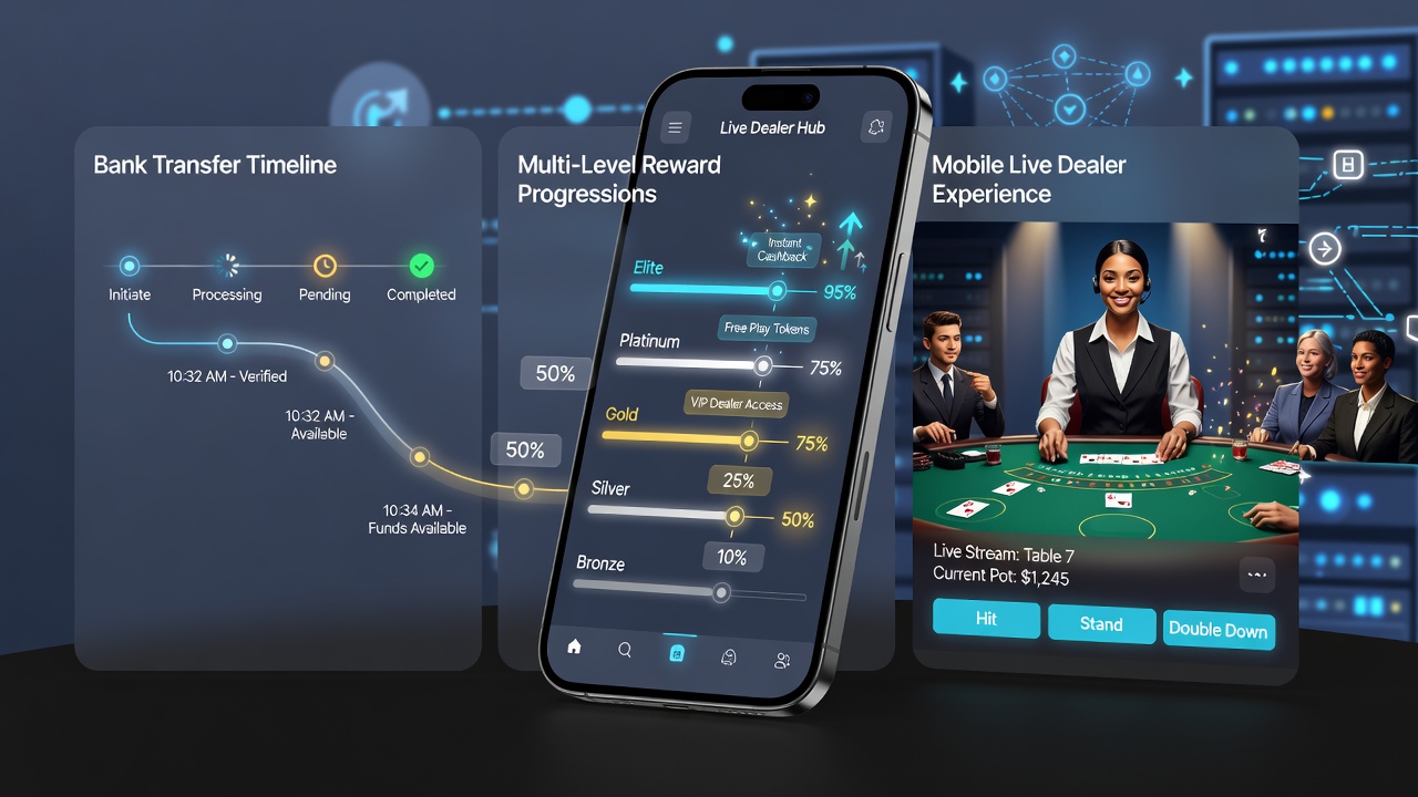 Synchronisation von Überweisungszeitplänen mit Reward-Progressionen auf mobilen Live-Dealer-Plattformen