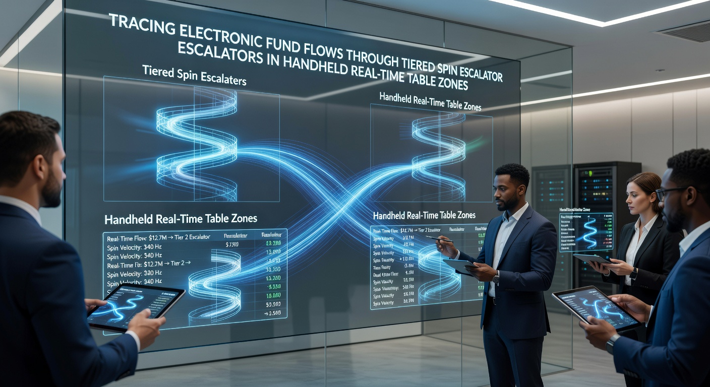 Visualisierung von gestaffelten Spin-Eskalatoren und Fondsströmen in mobilen Live-Tischumgebungen