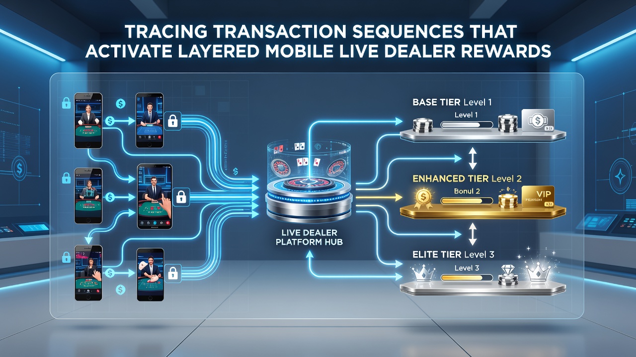 Diagramm zu gestaffelten Bonusaktivitäten bei mobilen Live-Dealer-Transaktionen